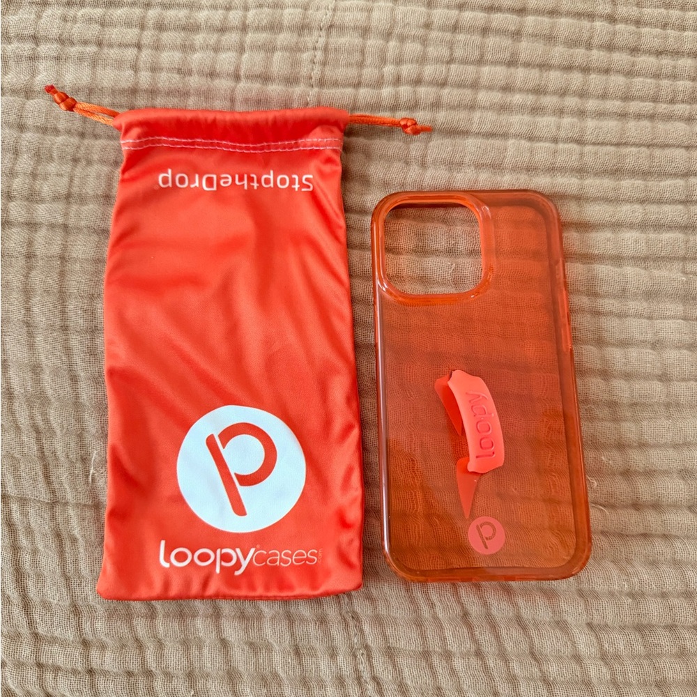 LoopyCases Orange Phone Case with Strap